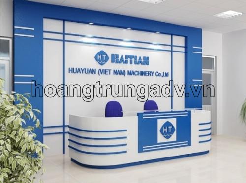 Thi công Backdrop quầy lễ tân chuyên nghiệp